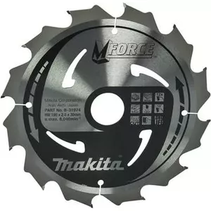 Диск для циркулярной пилы Makita B-31974 — диаметр 190 мм, посадочный диаметр 30 мм