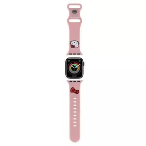 Силиконовый ремешок HELLO KITTY для Apple Watch 42/44/45/49 мм — розовый, модель HKAWLSCHBLP