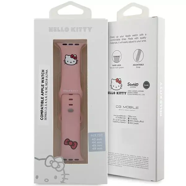 Силиконовый ремешок HELLO KITTY для Apple Watch HKAWLSCHBLP Photo 2