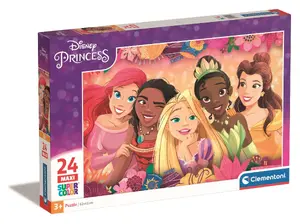 Clementoni Super Maxi Kolor Disney Princess puzle 24 detaļas bērniem no 3 gadu vecuma