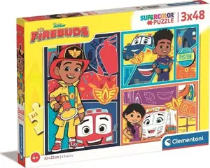 Puzļu komplekts Clementoni Disney Firebuds — 3 puzles pa 48 daļām, modelis 25283