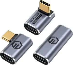 USB-C adapter GrauGear G-AD-40G-3 — 40 Gbps, aluminum, 3-pack