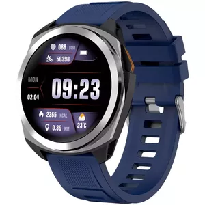 Смарт‑часы CANYON Maverick SW-83 — 1,32" (3,35 см) IPS 360×360 сенсорный экран, GPS, 400 mAh, синий, силиконовый ремешок
