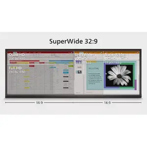 32:9 SuperWide screen designed to replace multiscreen setups