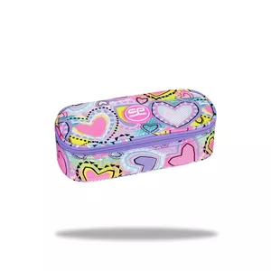 Pencil case CoolPack Campus PASTEL HEART F062832 — soft-sided stationery pouch with pastel heart pattern