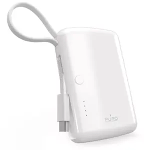 Power bank PURO Power Link 10 — 10000 mAh, 5 V, 20 W output, USB-C, White