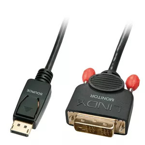 Video Cable Adapter Lindy 41489 0.5m DisplayPort DVI-D Black