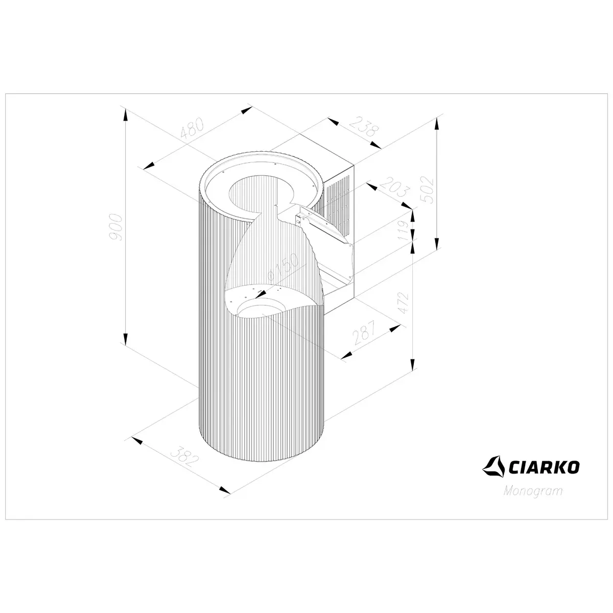Вытяжка Ciarko Design Monogram SmartLink Photo 4