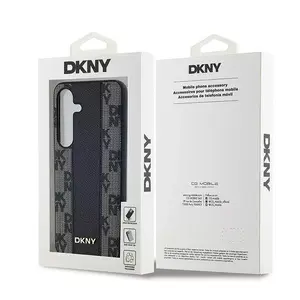 Phone Hardcase DKNY DKHMS24MPCPVSLK — Black Leather, Checkered Pattern, MagSafe Compatible