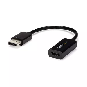 StarTech DisplayPort uz HDMI adapters DP2HD4KS — aktīvs DP 1.2 uz HDMI 1.4, 4K@30Hz, DisplayPort uz HDMI Type A, 0.15 m, melns