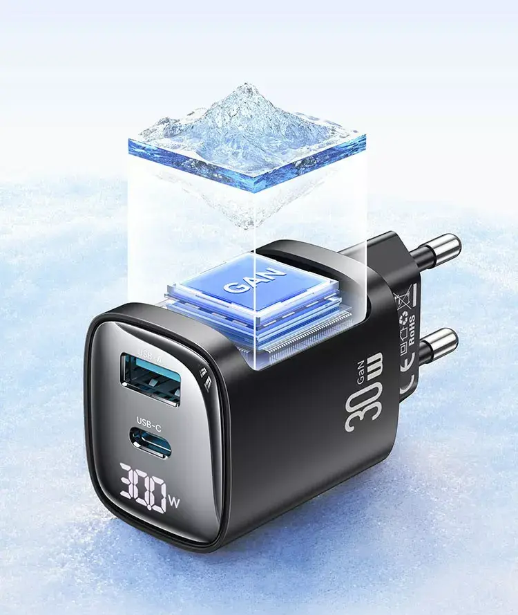 usams CC229 30W GaN USB+USB‑C зарядное Photo 3