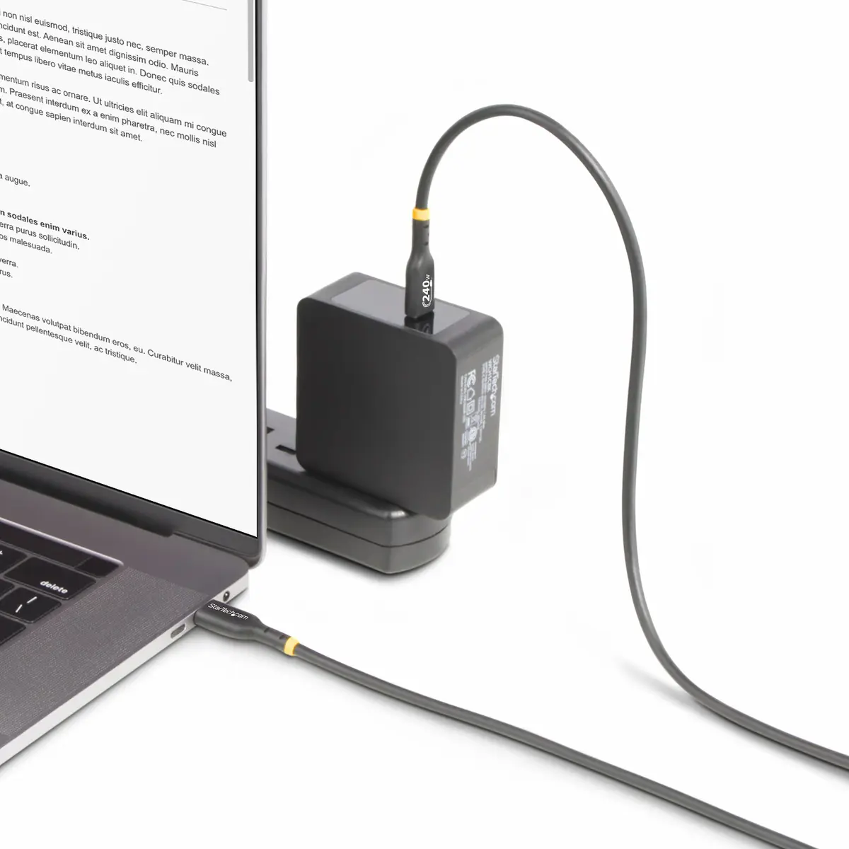 StarTech USB2EPR2M 240W USB-C uzlādes kabelis Photo 6