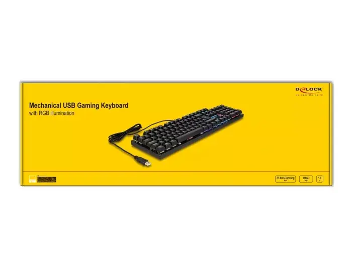 DeLOCK 12115 Spēļu Tastatūra USB QWERTZ Photo 4