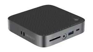 DELTACO USBC-HDMI28 USB Type-C Laptop Docking Station with 4K HDMI, 65W Power Delivery, SD Card Reader, and Ethernet