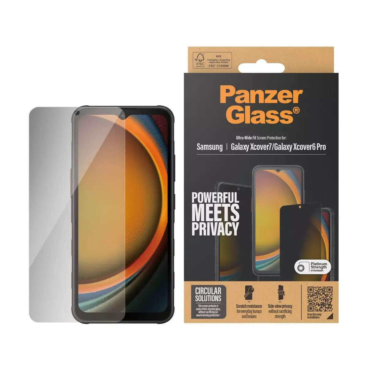 Privātuma aizsargstikls PanzerGlass Samsung Galaxy Xcover7 Xcover6 Pro Photo 2