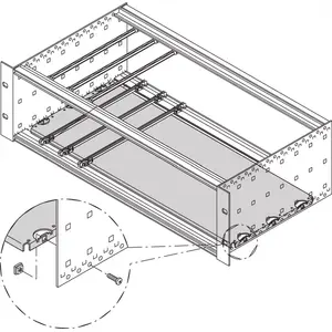 Mounting plate SCHROFF 220D 84HP model 34562752 for 19-inch rack systems