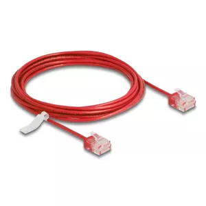 Network Cable DeLOCK RJ45 Cat.6 UTP Ultra Slim 3m Red