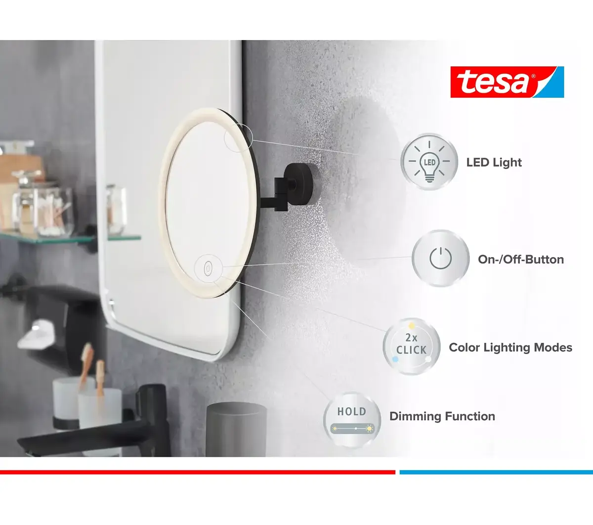 Makeup Mirror TESA 40612-00000-00 Photo 4