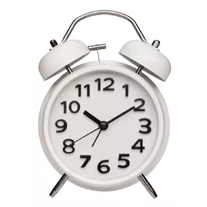 Quartz alarm clock TFA-Dostmann 60.1040.02 White Round Analog