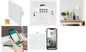 LogiLink Viedais Wi-Fi Sienas Slēdzis 2-Daļīgs