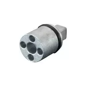 Rittal SZ 2307.000 Silver — enclosure locking insert, zinc die-cast, length 27 mm