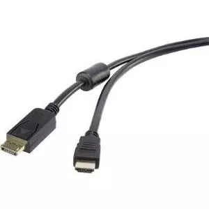 DisplayPort to HDMI cable Renkforce 5 m — digital audio/video connection
