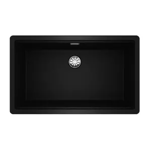 Undermount sink TEKA Radea R10 70.40 M-TG Rectangular Tegranite+ quartz composite, PerfectFlow drain, stainless steel drainage kit included