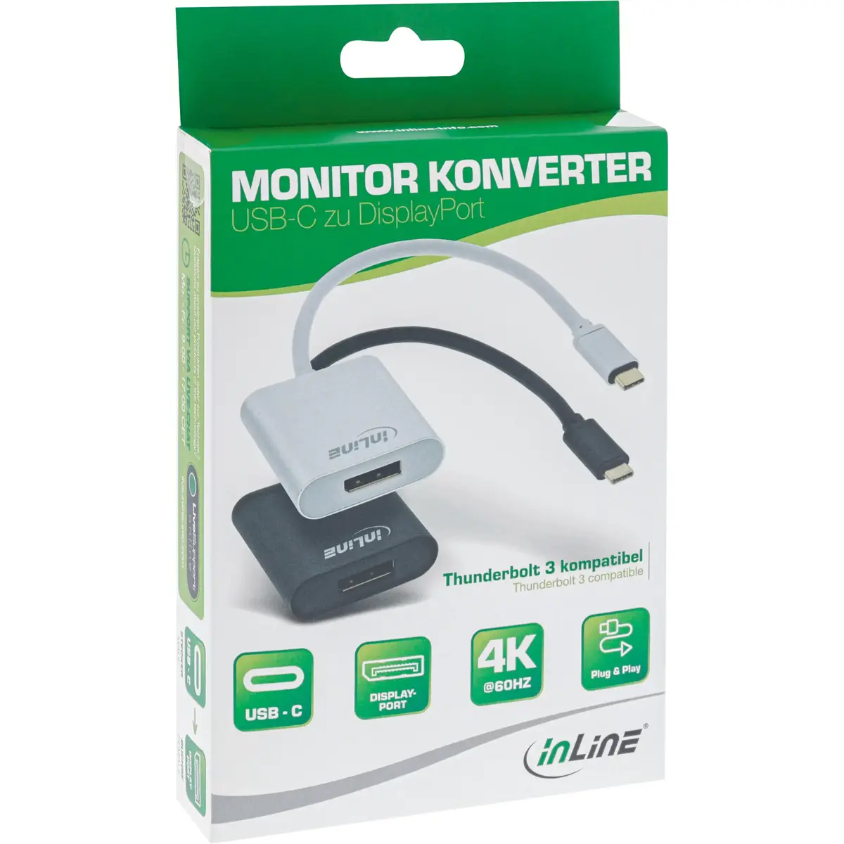 InLine USB-C uz DisplayPort 4K/60Hz adapteris Photo 2