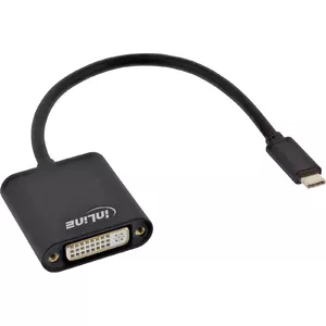 USB Display Converter InLine 64103B USB-C Male to DVI Female