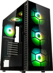Computer Case Kolink Observatory HF Plus Glass ARGB Midi-Tower Black