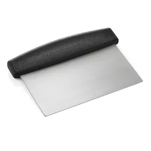 Stainless steel dough scraper WAS DE1237029150, 15 x 7.5 cm, stainless steel blade and ABS handle