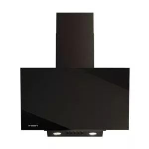 Wall-mounted chimney extractor hood MAAN Vertical Glass 60 Black, glass/steel, 595 mm, 135–320 m³/h, electronic control