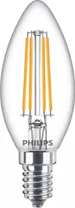 Philips Kvēldiega LED Spuldze B35 E14 6.5W 806 lm 2700K Silti Balta