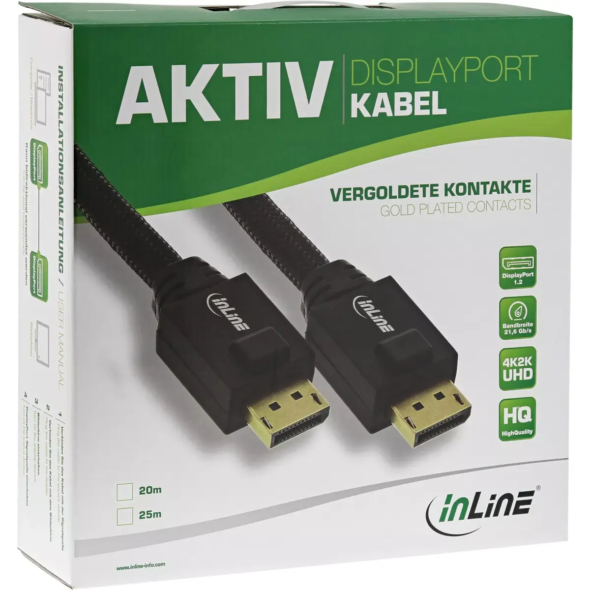 Кабель DisplayPort активный InLine 17115A Photo 3