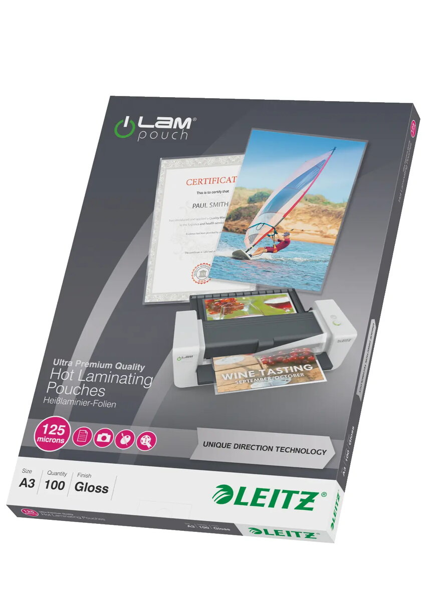 Leitz iLAM Ultra-premium Glossy A3 laminēšanas