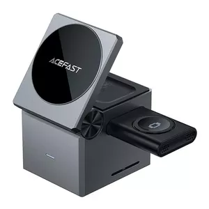 Acefast E18 3-in-1 Wireless Charging Station, 15W, Metal Gray