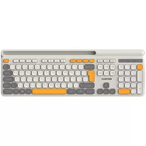 Wireless keyboard CANYON HKB-W03 — compact EN layout, AAA battery, beige