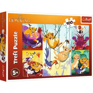Пазл 100 деталей TREFL Brave Lion King — детский развивающий картонный пазл