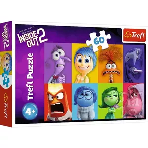 Пазл TREFL «Познакомься со своими эмоциями. Inside Out 2» — 60 деталей, обучающий пазл