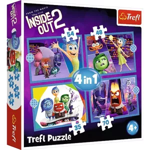 Пазл TREFL Puzzle 4in1 Emotions Inside Out 2 — набор из 4 пазлов, разные количества деталей