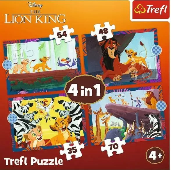 Пазл TREFL Puzzle 4w1 Brave Lion King Photo 2