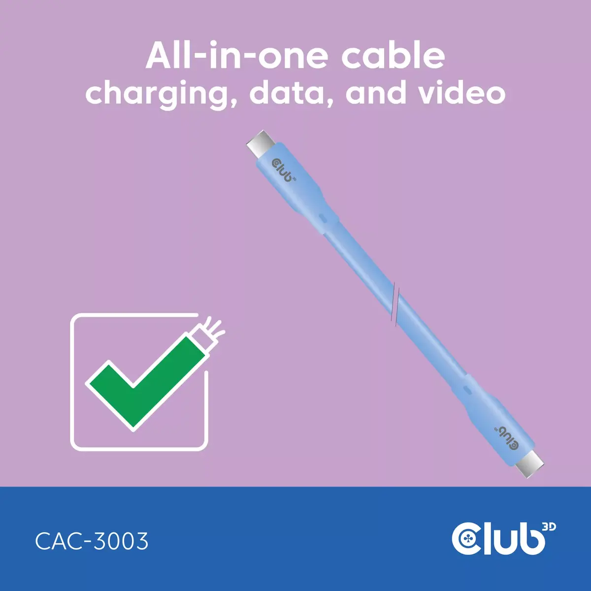 USB C кабель CLUB3D CAC-3003 Photo 3
