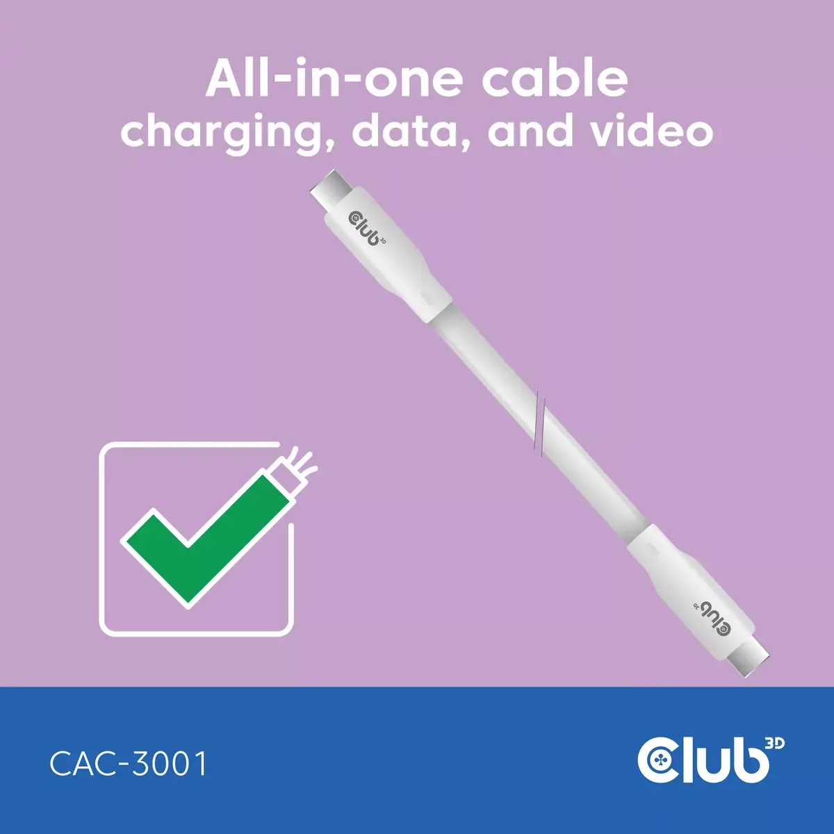 USB C кабель CLUB3D CAC-3001 Photo 3