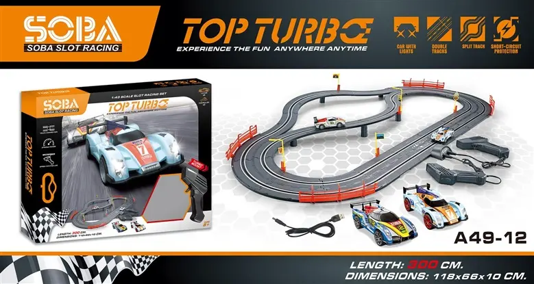 KO A49-12 Railway Truck Road Racing Track Set Photo 2