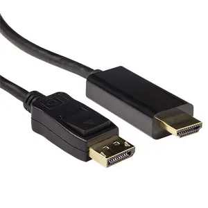ACT AK3990 кабель-адаптер 1.8 метра DisplayPort штекер на HDMI-A штекер черного цвета