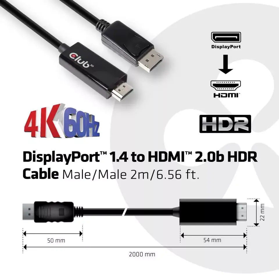 Кабель DisplayPort на HDMI CAC-1082 Photo 3