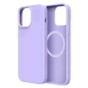 Silicone Case ER POWER CARNEVAL SNAP for iPhone 14 Light Purple MagSafe