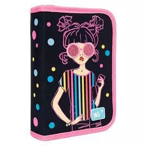 Pencil case YES HP-04 with 2 compartments, Girls style, model 550-06595