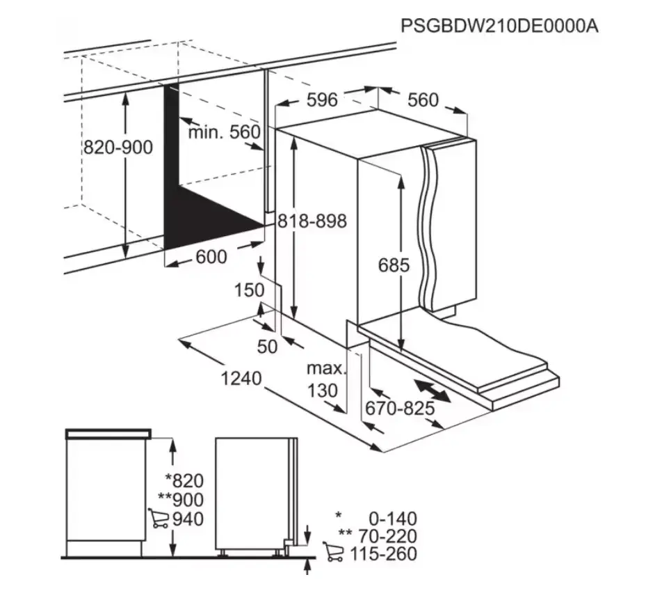 Electrolux EEG88600W dishwasher — 13 place settings Photo 3