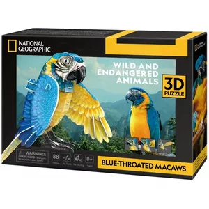 3D-пазл cubicfun Голуборотые ара, 88 деталей, модель 306-DS1097H